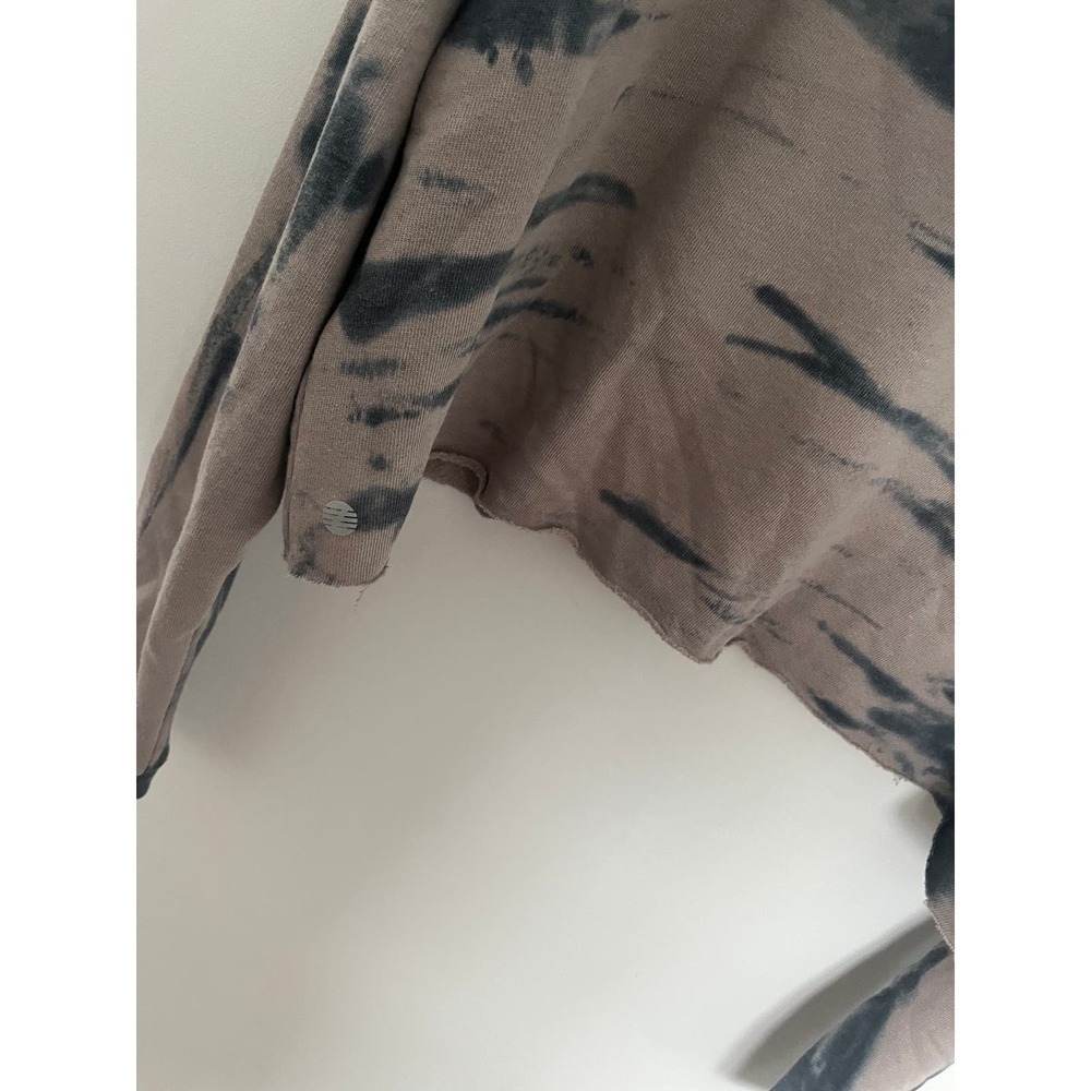 Zella Tie-Dye Crew Neck Sweater - Black and Tan - Picture 3 of 4